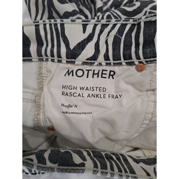 NWT Mother Hoofin It Rascal Fray Hem High Waist Ankle Skinny Jeans/Size 25 - Picture 3 of 6